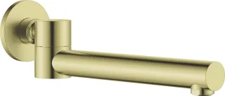 Neuesbad Serie 310 Runder klappbarer Wandauslauf, Gold gebürstet, 245mm (Schwenkbarer Auslauf) NB1DENACR87K1