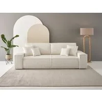 OTTO home 3-Sitzer FINNLEY, Schlafsofa 257 cm - OTTO. Verlässliche Qualität., mit Bettkasten, in Bouclé, Struktur fein und Mega Cord