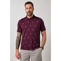JP1880 Poloshirt Poloshirt Halbarm Palmenprint bis 8 XL