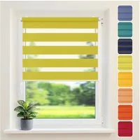 Doppelrollo Duo-Rollo Klemm Fix, Fenster-Rollo Ohne Bohren, DomDeco, Klemmfix, Klemmbar, Kettenzug, ohne Bohren, Sicht- und Blendschutz