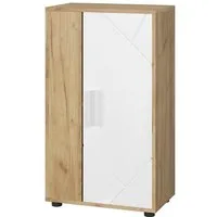 Vicco Kommode Berno, Goldkraft Eiche/Weiß, 50.1 x 87.3 cm mit 2 Fächern (1 St)