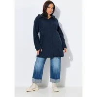 Ulla Popken Funktionsjacke HYPRAR Funktions-Trenchcoat wasserabweisend Kapuze