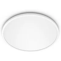 Philips LED Deckenleuchte Superslim 3-in-1 LED Leuchte, CL550, 2700K, Dimmfunktion, Memoryfunktion, dimmbar über Fernbedienung, mehrere Helligkeitsstufen, LED fest integriert, Warmweiß, SceneSwitch, warmweiß, LED, dimmbar mit Lichtschalter