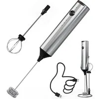 TUWENA Milchaufschäumer Milchaufschäumer Stab elektrisch, USB-C Wiederaufladbarer Aufschäumer