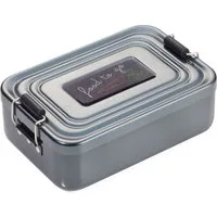 TROIKA Lunchbox FOOD TO GO mit Bügelverschluss – robuste Brotdose aus Aluminium, Aluminium, für Alltag, Schule und Büro, nostalgische Lunch-Box, rostfrei