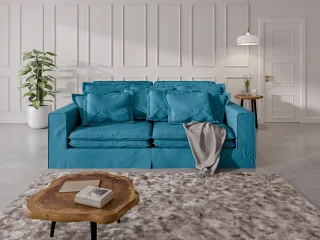 Home affaire 4-Sitzer "ALISSAS mit vielen Kissen, Biesen an den Kissen" Hussenoptik, mit kleinen Taschen an der Seite zum Verstauen