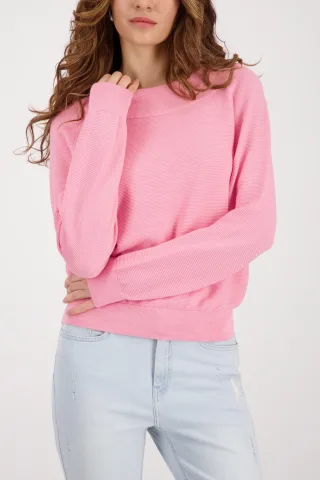 monari - Strickpullover mit U-Boot Ausschnitt spring flower - Gr. - 42
