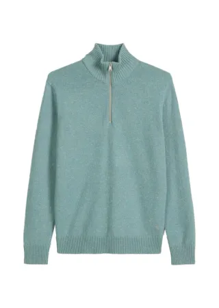 Marc OPolo Casual - Troyer aus gesprenkeltem Tweedgarn blau/cyan - Gr. - XXL