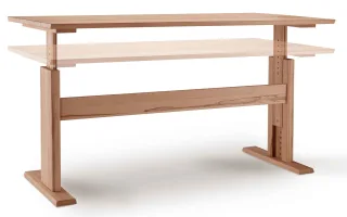 Bergamo höhenverstellbarer Schreibtisch Holz