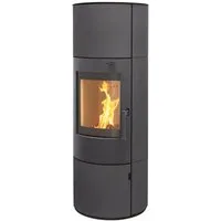 Thermia Kaminofen München XL Stahl gussgrau, 7 kW, Dauerbrand
