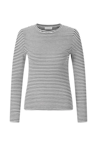 Rich & Royal - Sparkle Striped Longsleeve black - Gr. - S