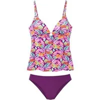 Vivance Tankini mit farbenfrohem Blätterdruck