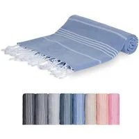 livessa Strandtuch Baumwolle Strandtuch - Saunatuch - Turkish Hamamtuch - Badetuch, Baumwolle, 100 % Baumwolle - 100x200 cm
