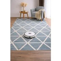 Vimoda Teppich Viva Classic, Wohnzimmer Rauten Motiv, Rechteckig, Höhe: 12 mm, Läufer Wohnzimmer, Schlafzimmer Küche