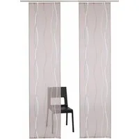 OTTO home Schiebegardine Dimona (2 St), Klettschiene, transparent, Polyester, 2-er Set, Fertiggardine, mit Befestigungszubehör, Wellen