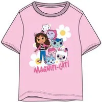 Gabby's Dollhouse T-Shirt Kinder Baumwollshirt rosa Kurzarm Shirt für Freizeit Kindergarten