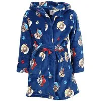PAW PATROL Kinderbademantel Paw Patrol Chase Marshall Jungen Fleece Bademantel mit Kapuze, langarm, Polyester, Kapuze, Gürtel, Gr. 98 bis 128, Taschen