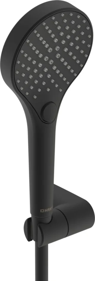 Hansa Handbrausegarnitur HANSAVIVA 4417, 3-strahlig Matt-Schwarz, 4417012033 4417012033