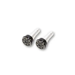 % Highsider CONERO Typ 2 Lenkergewichte +Spiegelaufnahme Lenkerendenspiegel/schwarz GLÄNZEND/universal
