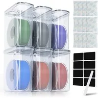 Clanmacy 3D-Drucker 6pcs 3D-Drucker Filament Aufbewahrungsbox 4L Wasserdichte Trockenbox
