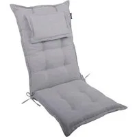 LILENO HOME Hochlehnerauflage Gartenstuhl Auflage, bequeme Sitzauflage für Gartenmöbel, Stuhlkissen, (1 St., 1er Set), Polsterauflage Silber Y, Sitzpolster für Klappstühle