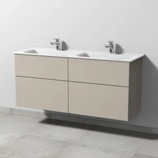 Sanipa 3way Waschtischunterbau zu Ideal Standard Connect Air Waschtisch mit 4 Auszügen, Kaschmir-Mat SP6441U