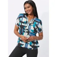 Witt Klassische Bluse Druckbluse Kurzarm