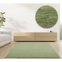 RUG N' ROLL Wollteppich Luxus Designerteppich, moderner uni Teppich aus reiner Schurwolle, Rechteckig