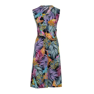 Mehrfarbig bedrucktes Jersey Empire Line Kleid