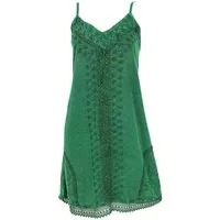 Guru-Shop Midikleid Besticktes indisches Boho Kleid, Sommerkleid,.. alternative Bekleidung