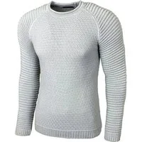 Baxboy Strickpullover Baxboy Strickpullover Herren Two Tone Rundhals Pullover B-8056
