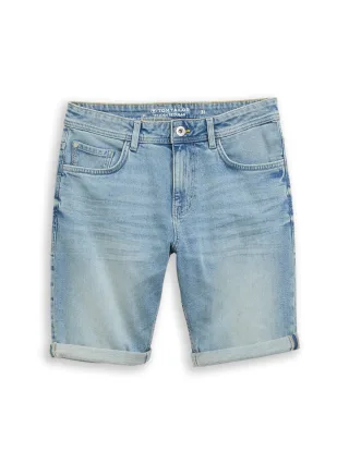 Tom Tailor - TTJOSH REGULAR SLIM Jeans Shorts light stone blue denim - Gr. - 38