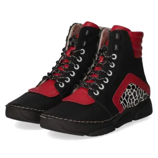 Rieker Schnürstiefeletten - Gr. 36 - Schwarz - Synthetik
