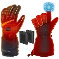 KINSI Thermohandschuhe Elektrische Handschuhe mit 3-stufiger Temperaturregelung Rutschfest & wasserdicht,Ideal für Winter,Ski & Outdoor