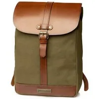 DRAKENSBERG Tagesrucksack »Charly« Oliv-Grün, Rucksack im Vintage Design, Unisex, wasserabweisend, handgemacht