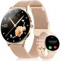 SWGOTA 2026 Smartwatch Damen Ultradünn mit 1,56" AMOLED und 20 Tage Akku Smartwatch IP68+5ATM Fitnessuhr mit 150+ Sportmodi und Bluetooth-Anruf, sowie SpO2-, WhatsApp Benachrichtigungen, Herzfrequenz-, Blutdruck- und Schlafüberwachung für Android und