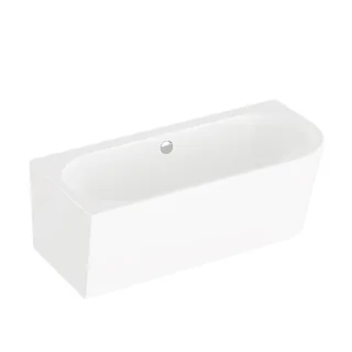 VitrA Geo Badewanne back to wall Ecke links 165 x 75 cm mit Überlauf Weiß Hochglanz,65431008000 65431008000