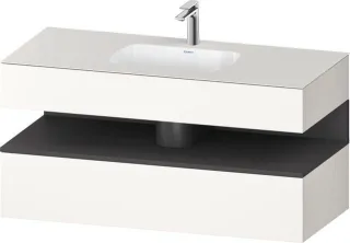 Duravit Qatego Einbauwaschtisch mit Konsolenwaschtischunterbau Weiß Supermatt 1200x550x600 mm - QA47 QA4787049840000