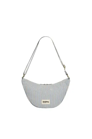 Hindbag - Gestreifte Umhängetasche - Wavy blau/weiß - Gr. - OS