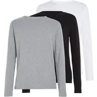 Tommy Hilfiger Underwear T-Shirt 3P LS Tee (Packung, 3er-Pack) mit Markenlabel
