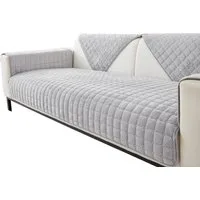 Diwzbyn Sofaschoner Sofa Überzug, Weiche Flanell Sofa Sitzkissenbezug, Sofaschoner, rutschfest, Sofabezug 1 2 3 4 Sitzer Couch überzug für Wohnzimmer