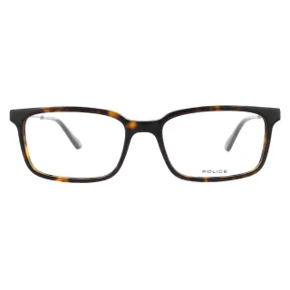 Police Rectangular Herren Glänzende Havanna Brille
