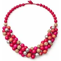 COLLEZIONE ALESSANDRO Kette mit Anhänger Manila, Holzperlen in verschiedenen Farben