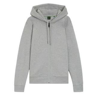 Boss - "Saggy" Hoodie mit durchgehendem Reißverschluss für Herren (Silber)