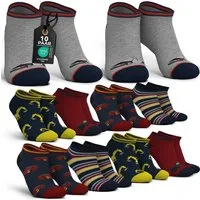 MEDOLY Sneakersocken für Kinder (10 Paar) Socken Mädchen & Jungen, aus 72% Baumwolle - ohne einschneidenden Bund