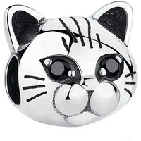 PANDACHARMS Bead Charm Katzenbegleiter, 925er Sterling Silber mit Zirkonia Steinen