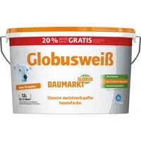 Globus Baumarkt Wandfarbe Globusweiß Wandfarbe weiß matt 12 L