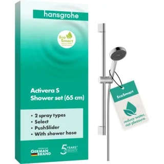hansgrohe Activera Select S Duschset 28044000 2jet, Durchmesser 95mm, Bohrabstand 625 mm, chrom