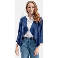 18N62 Boleroblazer NECHARMOISE (1-tlg) aus Ziegenvelours mit offenen Säumen