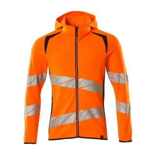 MASCOT Kapuzensweatshirt mit Reißverschluss ACCELERATE SAFE Hi-vis Orange / Schwarzblau L - 19284-781-14010-L